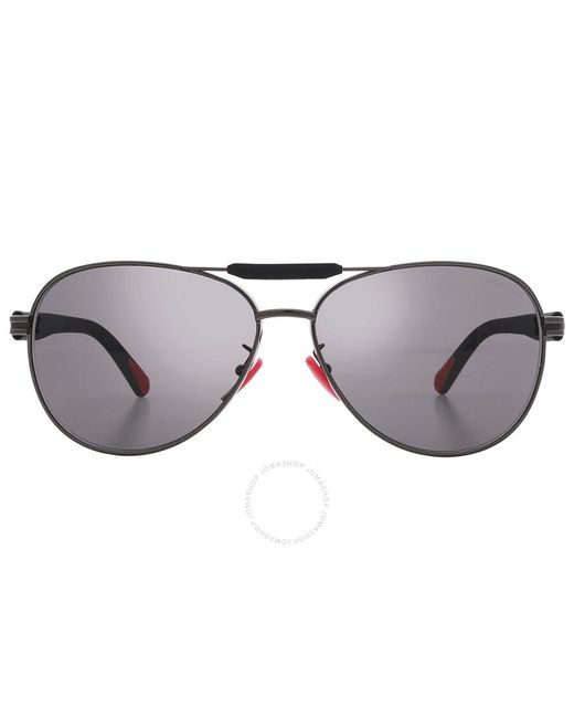 Moncler Gray Steller Smoke Pilot Sunglasses Ml0241-h 08a 62