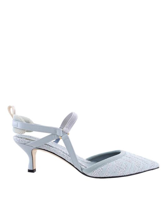 Fendi White Colibr Lite Slingbacks Heels, Brand Size 40 Us