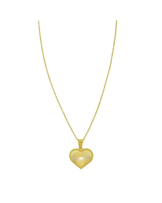 Tresorra Metallic 14K Radiating Heart Necklace