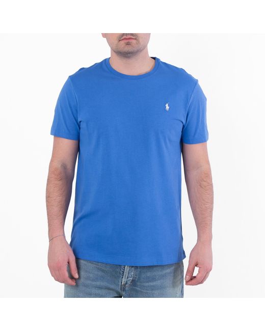Polo Ralph Lauren Blue Custom Slim Fit Crewneck T-Shirt for men