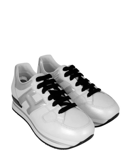 Hogan H222 Lace-up Leather Sneakers in White | Lyst