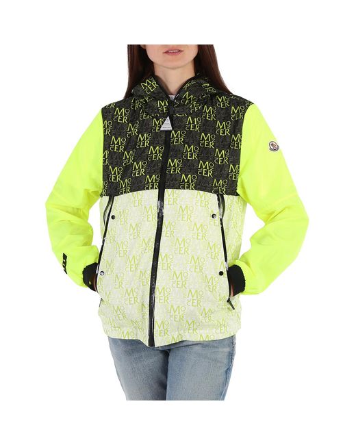 Moncler Green Ladies Open Taanlo Hooded Windbreak Jacket, Brand Size 0 (X-Small)
