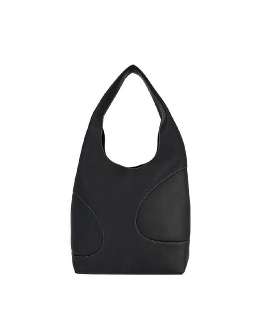 Ferragamo Black Hobo Bag With Cut-Out Detailing for men