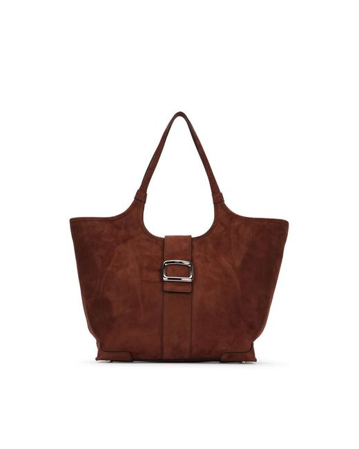 Roger Vivier Brown Viv Choc Medium Tote Bag
