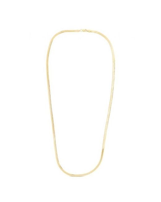 Tresorra Metallic 14K Beveled Herringbone Chain Necklace