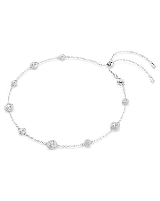Swarovski Metallic Rhodium Plated Crystal Una Angelic Necklace for men