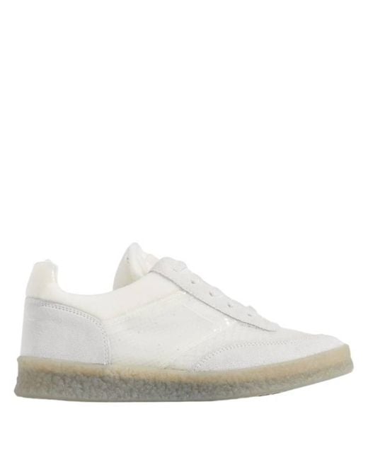 MM6 by Maison Margiela White Court Low-Top Sneakers, Brand Size 43 Us for men