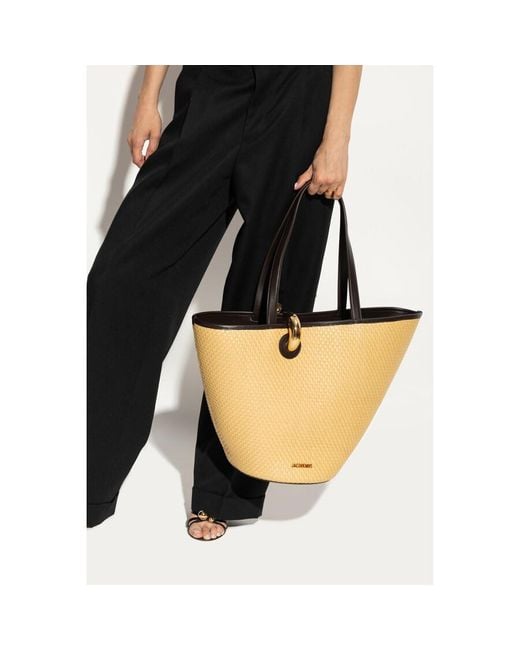 Jacquemus Metallic Bambola Shopper Bag