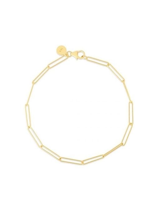 Tresorra Metallic 14K Lungo Paperclip Chain Bracelet