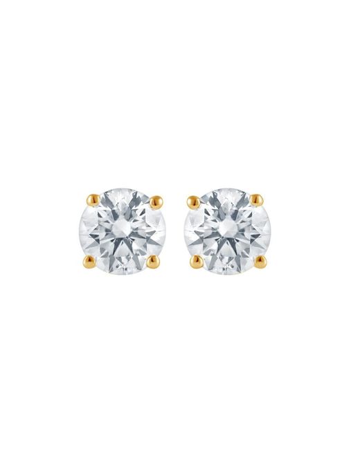 Brilliant Diamond White 14Kt 3.00 Carat Lab Grown Diamond Stud Earrings For