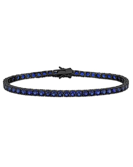 Amour Blue 17 1/2 Ct Tgw Created Sapphire Tennis Bracelet for men