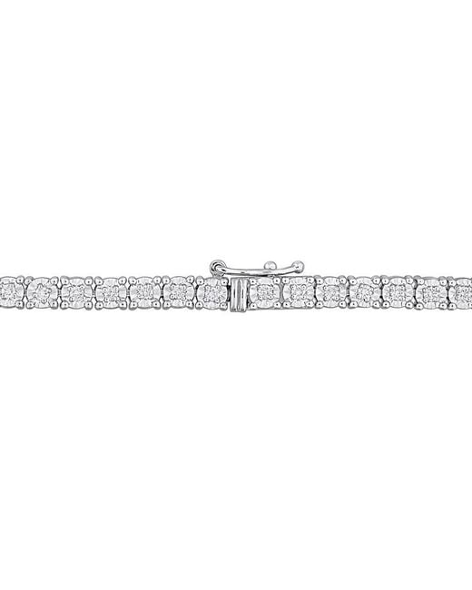 Created Forever Metallic 2 1/3 Ct Tw Lab-Grown Diamond Tennis Necklace