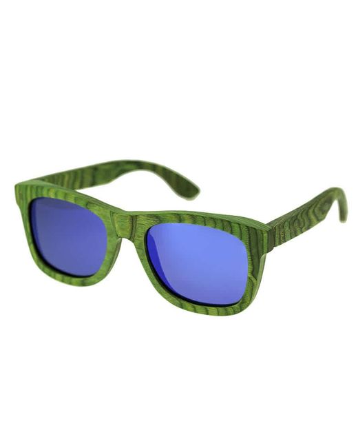 Spectrum Blue Slater Wood Sunglasses