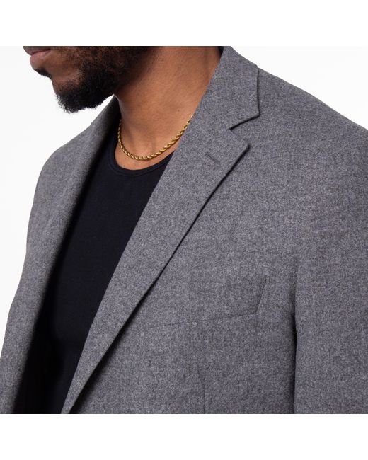 Boss Gray Single Breasted Flannel Blazer, Brand Size 54 (Us for men