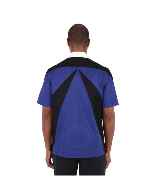 Burberry Blue Bright Navy Short-sleeve Star Detail Shirt for men
