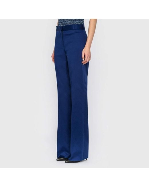 Ferragamo Blue Ferragamo Cotton Gabardine Sport Trousers