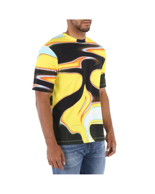 Ambush Multicolor Abstract Print Cotton Jersey T-shirt for men