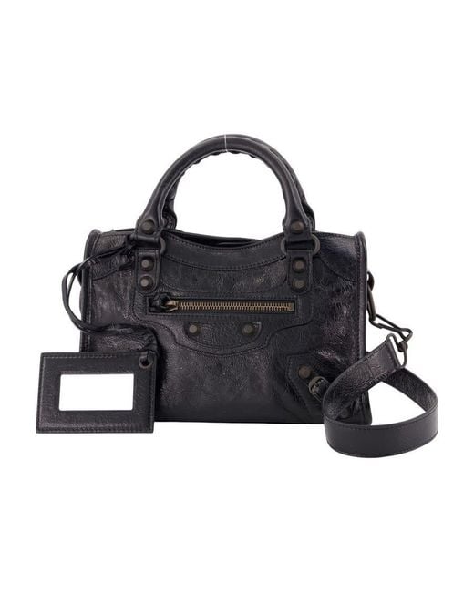 Balenciaga Black Leather Shoulder Bag