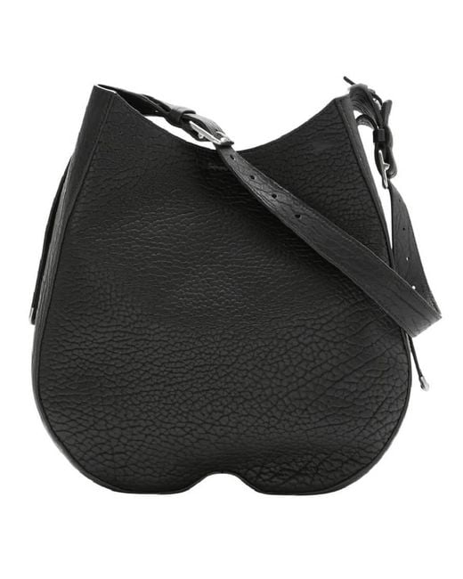 Burberry Black Medium Chess Leather Shoulder Bag for men