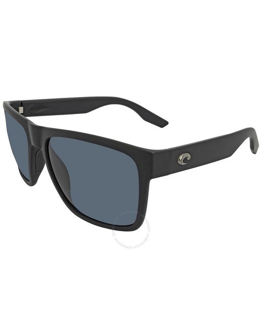 Costa Del Mar Paunch Xl Gray Polarized Polycarbonate Square Sunglasses 6s9050 905003 59 for men