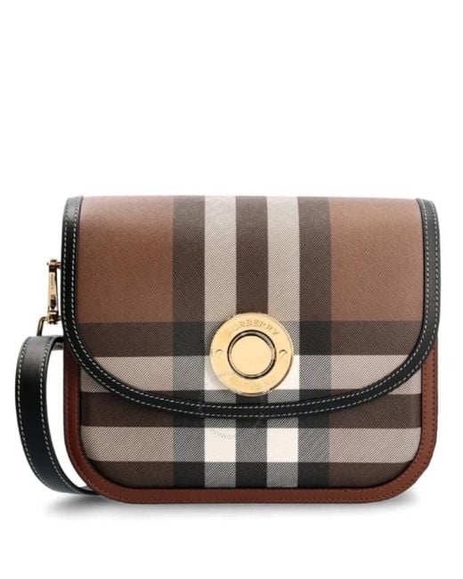 【送料&関税込】Burberry Elizabeth Shoulder Bag Burberry Elizabeth Small E-canvas & Leather Shoulder Bag in