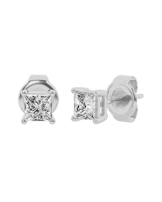 Brilliant Diamond Metallic 10Kt 1.00 Carat Lab Grown Diamond Stud Earrings For