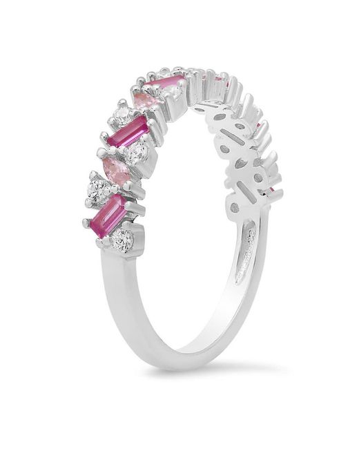 Kylie Harper Purple Sterling Multi Shape Sapphire Ombre Band Ring for men