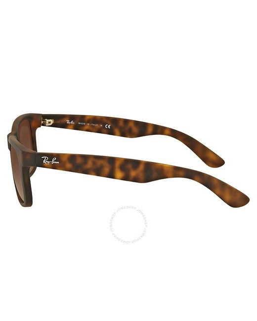 Ray-Ban Brown Justin Classic Gradient Square Sunglasses Rb4165 710/13 for men