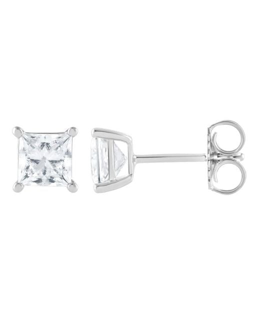 Brilliant Diamond Metallic 14Kt 1.60 Carat Lab Grown Diamond Stud Earrings For