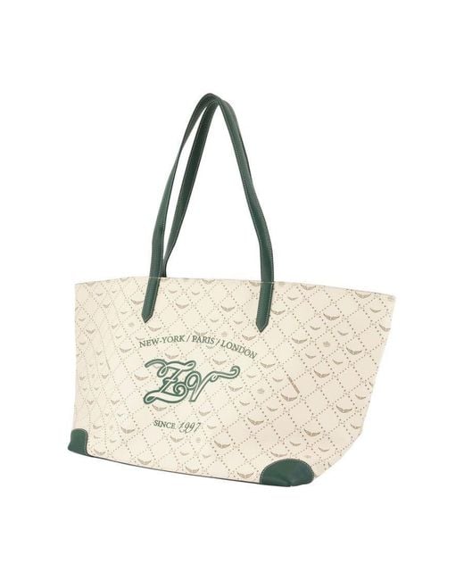 Zadig & Voltaire Natural Monogram Quilted Tote Bag