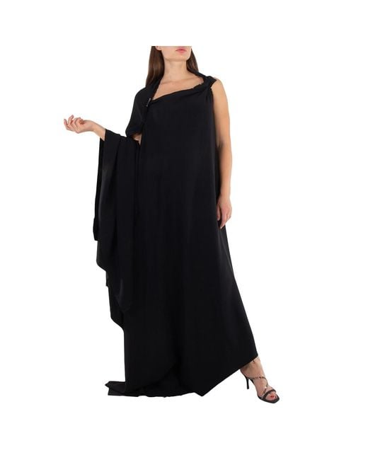 Balenciaga Black Ladies Draped Asymmetric Dress, Brand Size 36 (Us