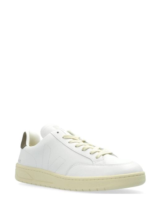 Veja White V-12 Stitch Leather Low-Top Sneakers, Brand Size 40 Us for men