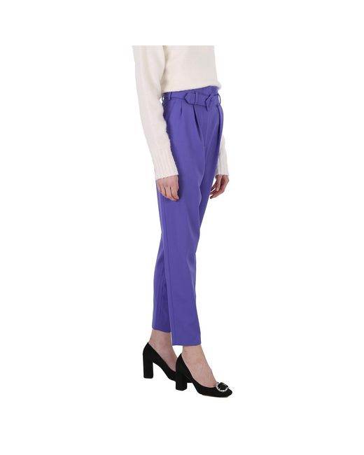 Moschino Purple Ladies Straight Leg Trousers