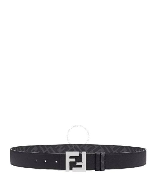 Fendi Blue Squared Reversible Leather Belt for men