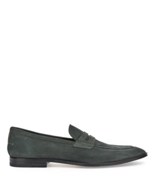 Bally Green Wedian Nubuk Penny Loafers, Brand Size 10 Us for men