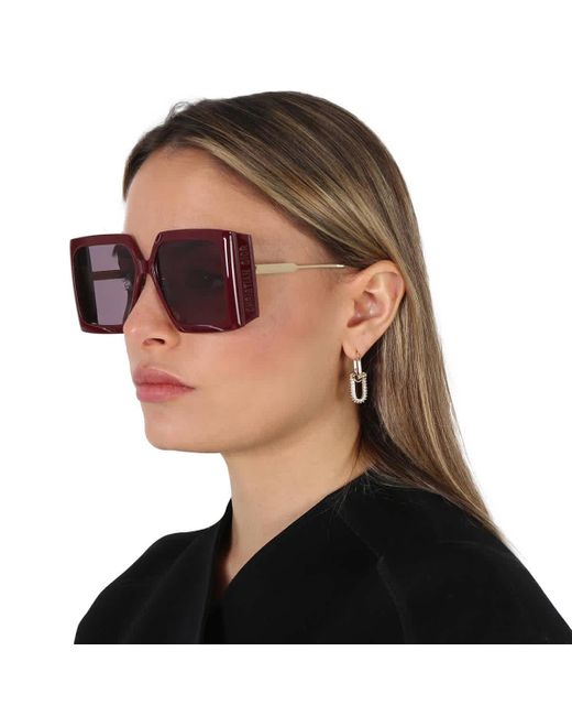 Dior Brown Bordeaux Square Sunglasses Solar S2u Cd40039u 66s 59