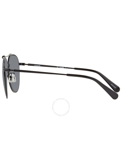 COACH Gray Grey Pilot Sunglasses Hc7136 939381 for men