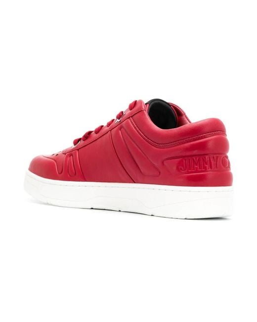 Jimmy Choo Red Hawaii/M Calf Leather Trainers, Brand Size 41 (Us for men