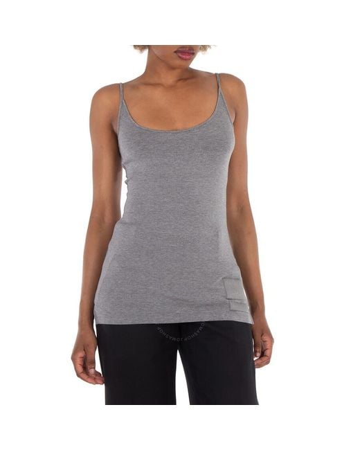 Burberry Gray Equestrian Knight Thin Strap Tank Top