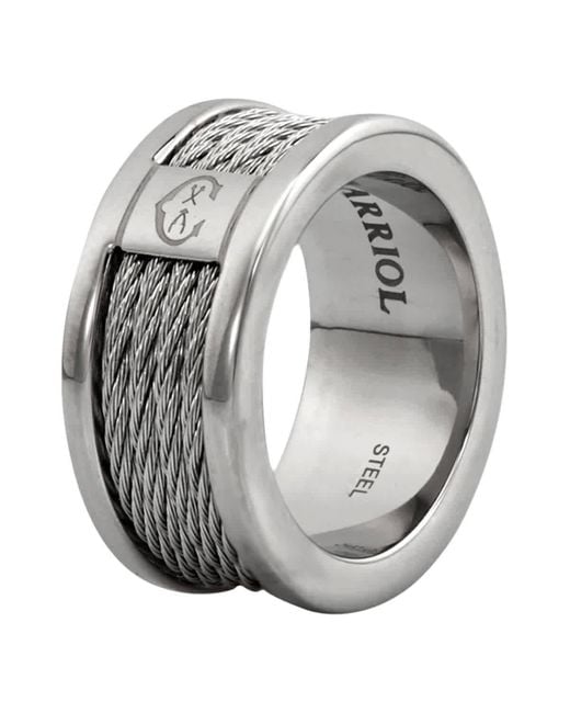 Charriol Metallic Stainless Steel Forever Ring