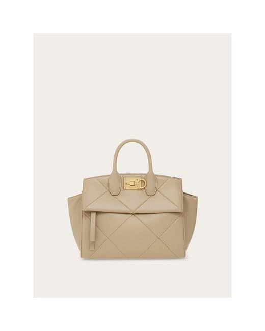 Ferragamo Natural Lamb Leather Bag