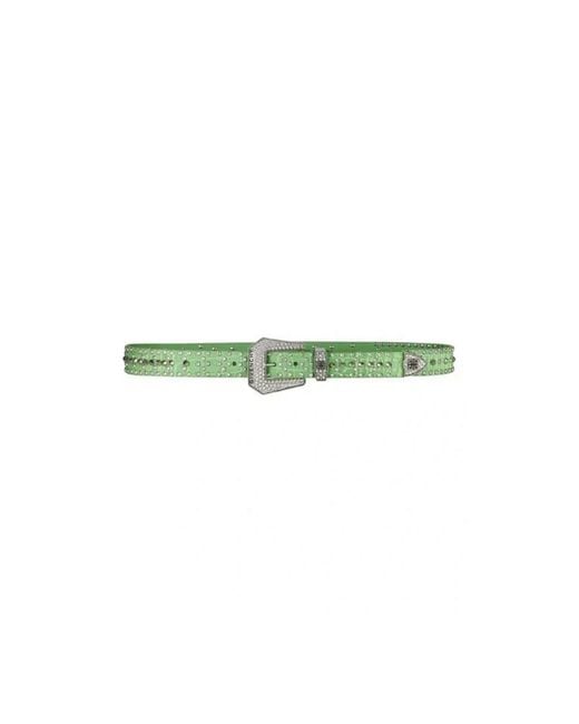 Givenchy Green Cowboy Belt 30Mm With Strass_Mint, Size 90 for men