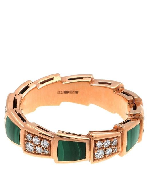 BVLGARI Metallic Serpenti Viper 18 Kt Rose Ring