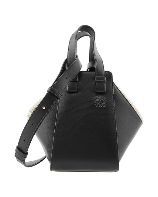 Loewe Black Compact Calfskin Hammock Bag