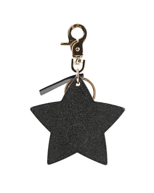 See By Chloé Black Joy Ride Star Key Ring