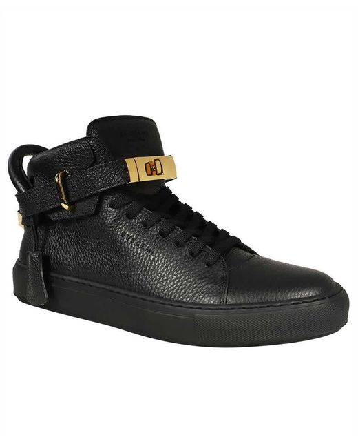 Buscemi Black Alce High-top Leather Sneakers for men