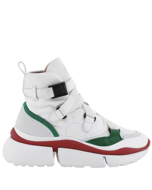 Chloé Green Sonnie High-Top Sneakers, Brand Size 39 Us