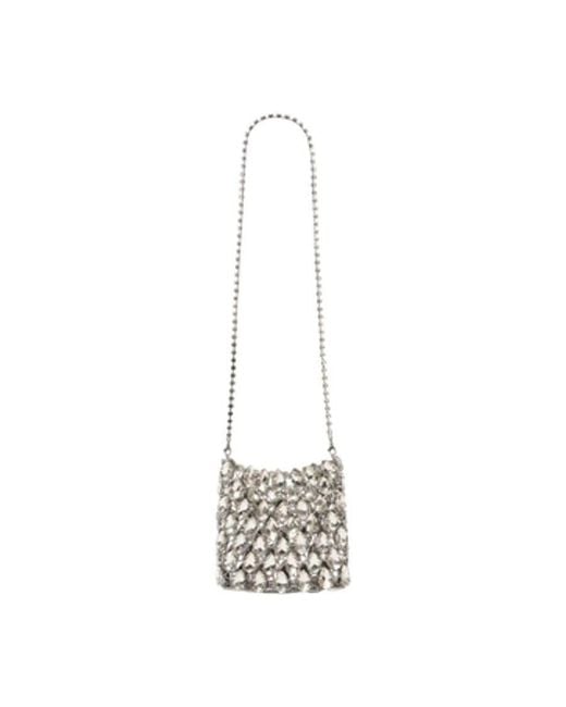 Self-Portrait White Self-Portrait Crystal-Embellished Synthetic Crossbody Bag