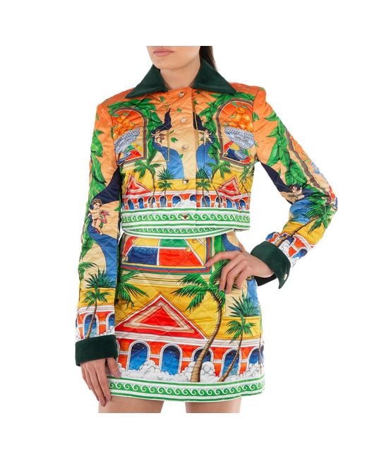 Casablanca Green Triomphe Dorange Cropped Jacket, Brand Size 36 (Us
