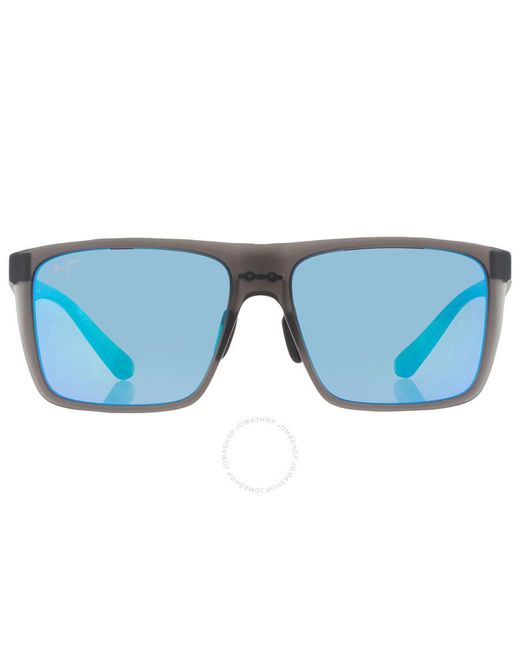 Maui Jim Honokalani Blue Hawaii Rectangular Sunglasses B455-14 57 for men